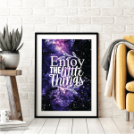 Enjoy The Little Things Poster | Mindfulness Inspiration Art Print, Premium Quality, Ideal For Bedroom Or Living Room Walls, Perfect As An Uplifting Daily-gratitude Gift