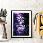 Gratitude Turns What We Have Into Enough Poster | Mindfulness Wall Print, High-quality Cosmic Style Artwork, Ideal For Living Rooms Bedrooms Offices, Uplifting Appreciation Gift