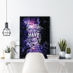 Gratitude Turns What We Have Into Enough Poster | Mindfulness Wall Print, High-quality Cosmic Style Artwork, Ideal For Living Rooms Bedrooms Offices, Uplifting Appreciation Gift - Image 2