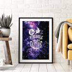 The Struggle Ends When Gratitude Begins Poster | Inspirational Art Print Wall Decor, High Resolution, For Home Office Bedroom Living Room Spaces, Uplifting Motivational Gift