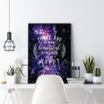 There Are So Many Beautiful Reasons To Be Happy Poster | Uplifting Quote Wall Art Print, Premium Quality, For Home Office Bedroom Living Room Decor, Thoughtful Positivity Gift - Image 2