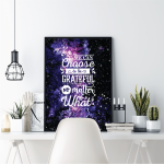 We Can Choose To Be Grateful No Matter What Poster | Encouraging Mindset Wall Art Print, Premium Quality, For Home Office Bedroom Living Room Decor, Uplifting Motivational Gift - Image 2