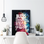 Bless This Day With Grace And Gratitude Poster | Spiritual Quote Print, Premium Vibrant Artwork, Ideal For Bedrooms Living Rooms Offices, Perfect For Uplifting Daily Inspiration Or A Heartfelt Gift - Image 2