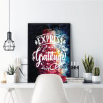 Express Gratitude Poster | Inspirational Wall Art Print, Vibrant Motivational Decor, Ideal For Home Office Or Bedroom, Encourages Positivity And Makes A Meaningful Gift - Image 2