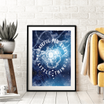Grateful For Every Little Thing Poster | Gratitude Art Print, Premium Quality, Ideal For Bedrooms Living Rooms And Offices, Perfect For Mindful Gifting