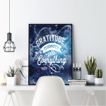 Gratitude Changes Everything Poster | Inspirational Quote Print, High Quality Artwork, Ideal For Home Office Living Room Decor, Thoughtful Mindfulness Gift - Image 2