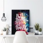 In All Things Give Thanks Poster | Gratitude Quote Print, Vibrant Artistic Style, Ideal For Living Rooms Bedrooms Offices, Uplifting Encouragement Gift - Image 2