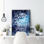 In Everything Give Thanks Poster | Faith Inspiration Wall Art Print, High-resolution Christian Artwork, Home Office Living Room Decor, Uplifting Gratitude Gift - Image 2