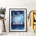 Inhale Love Exhale Gratitude Poster | Celestial Inspiration Print, High-quality Artwork, Suitable For Bedrooms Living Rooms Offices, Perfect For Relaxation And Thoughtful Gifting