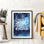 Inhale Grace Exhale Gratitude Poster | Mindful Serenity Art Print, Premium Digital Design, Perfect For Home Office Bedroom Decor, Inspiring Gifts For Daily Peace
