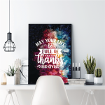May Your Life Be Full Of Thanks Poster | Gratitude Quote Print, Vibrant Artwork, Ideal For Living Rooms Offices Classrooms And Bedrooms, Perfect For Uplifting Gifts - Image 2