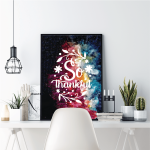 So Thankful Poster | Gratitude Quote Art Print, Premium Quality, Home and Office Wall Decor, Uplifting Gift for Positivity and Daily Inspiration - Image 2