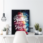 Start Each Day With a Grateful Heart Poster | Inspirational Quote Wall Art Print, Vibrant Design, Home Office Decor, Encouraging Gift for Daily Motivation - Image 2