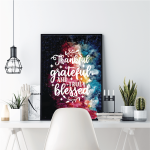 Thankful Grateful And Truly Blessed Poster | Gratitude Art Print, Premium Quality, Ideal For Living Rooms Bedrooms Offices, Uplifting Decor And Meaningful Gift Option - Image 2
